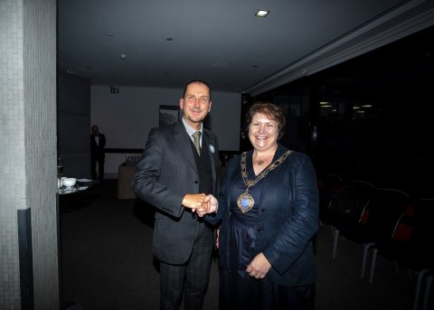 Past President Simon Cathcart and President Sarah Rowland-Jone