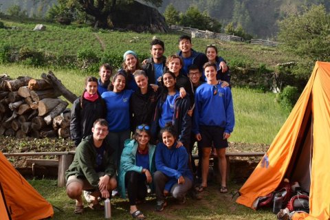 Imperial College London students at camp in Nepal. Imperial College London students at camp in Nepal.